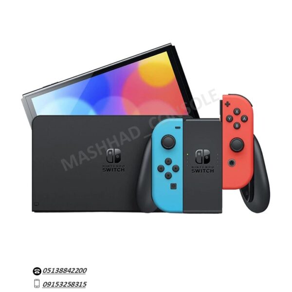 خرید کنسول بازی نینتندو مدل Switch - OLED Neon Blue and Neon Red مشهد کنسول