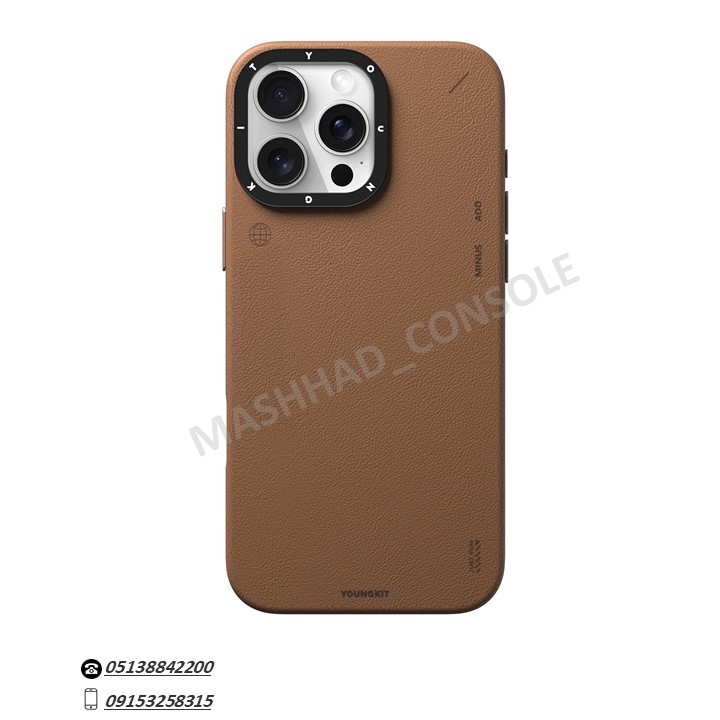 خرید گارد یانگ کیت Iphone 16 Pro مدل Fashion leather مشهد کنسول