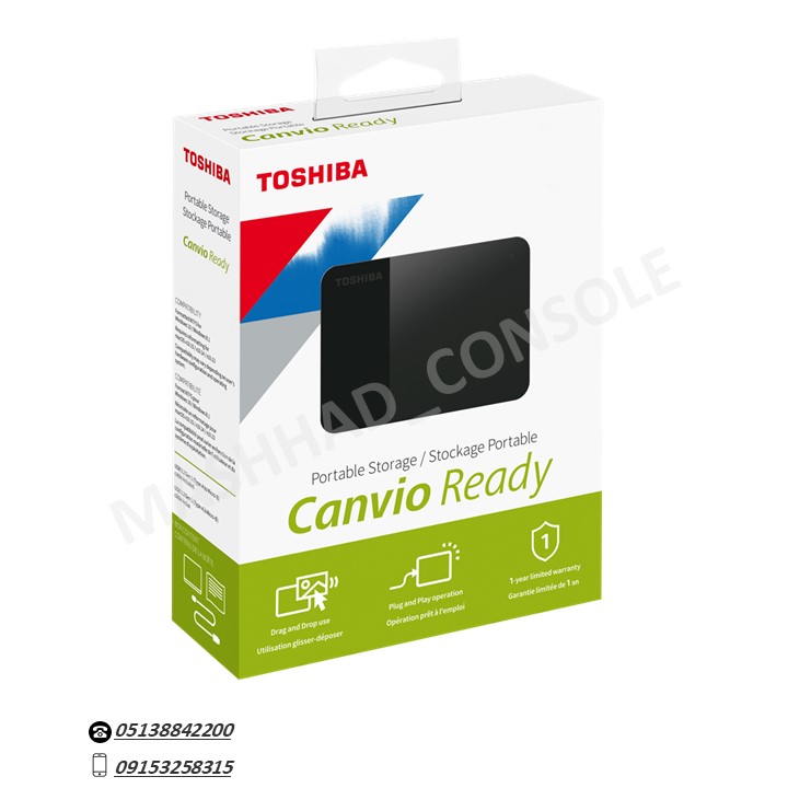 خرید هارد اکسترنال Toshiba Canvio Ready 2T مشهد کنسول