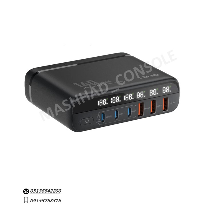 خرید شارژر گان LDNIO 140W مدل A6140 مشهد کنسول