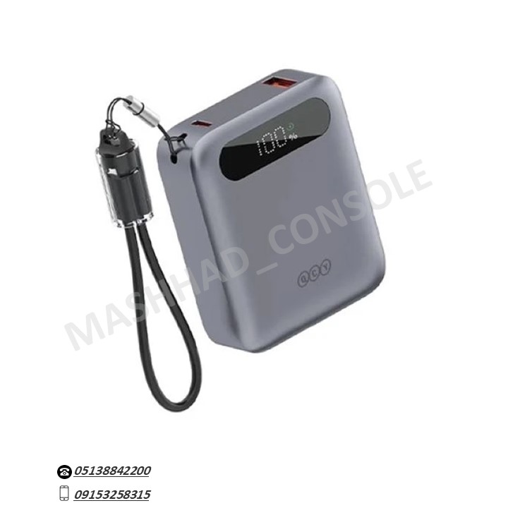 POWERBANK-PB20d-mashhadconsole خرید پاوربانک QCY 10000 مدل PB20d مشهد کنسول